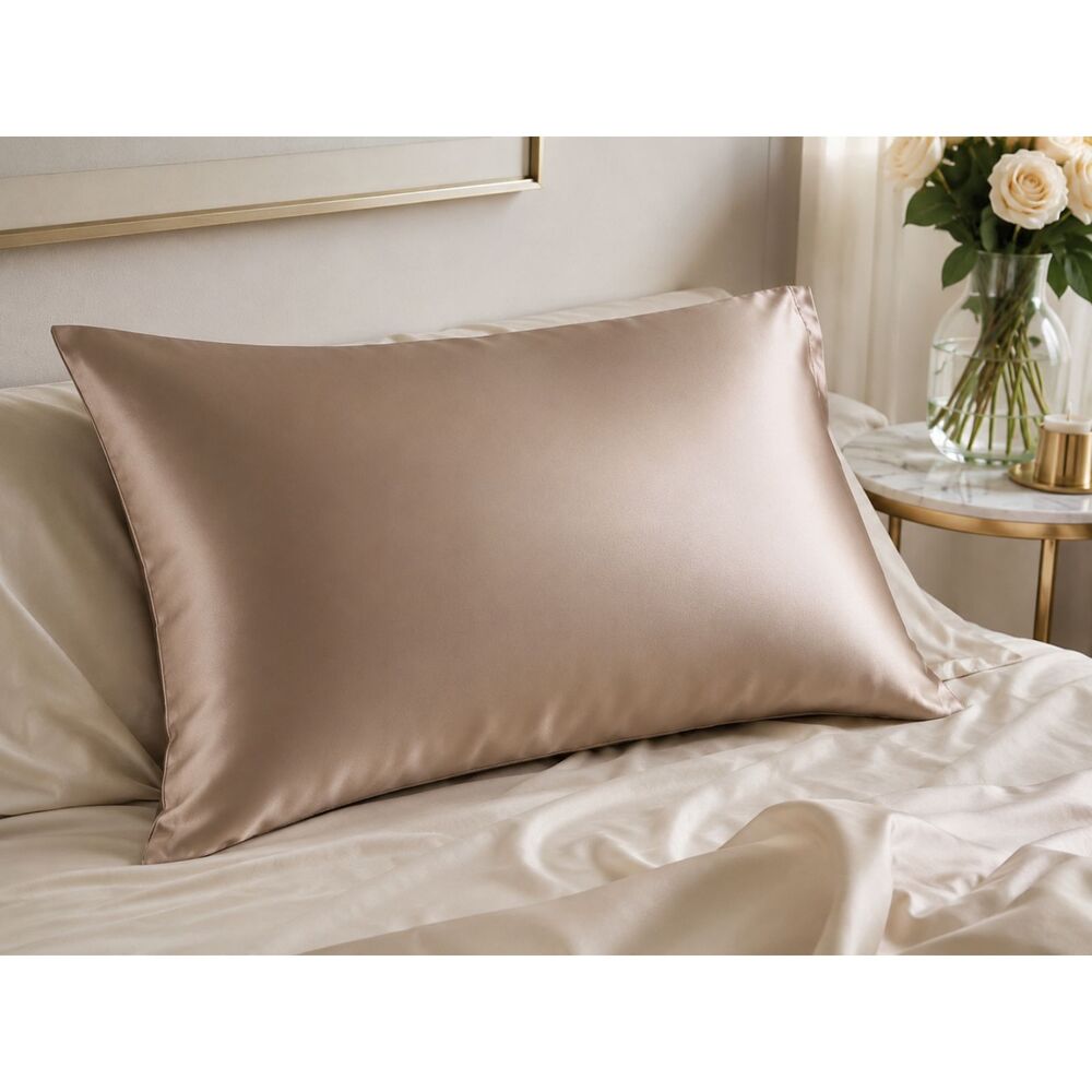 Jocoku 100% Mulberry Silk Pillowcase Taupe Standard 18.5x26 Bedding